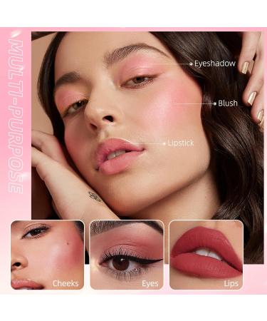 Rosarden Shimmer Pink Liquid Blush Stick with Built-in Puff - Long-lasting Cream Blush for Cheeks - Buy Online on GoSupps.com