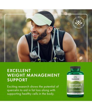 Swanson Quercetin & Bromelain- Supplement- Unique Natural Formula-(250 Capsules, 260/78mg Each) (2 Pack) - Buy Online on GoSupps.com