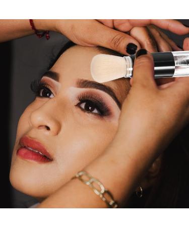 Beavorty Refillable Powder Brush Makeup Brush with Powder Spray Bottle Applicator Tool for Loose Powder Blush Talcum Highlight Powder Cosmetics - Buy Online on GoSupps.com