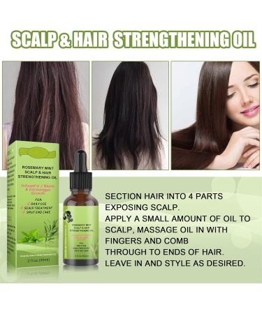 Rosemary Mint Scalp & Hair Strengthening Oil 59ml Rosemary Hair Growth Oil Rosemary Oil for Hair Growth Anti Hair Loss Fast Grow Nourish Dry Damaged Hair for Men & Women (2 pieces) - Buy Online on GoSupps.com