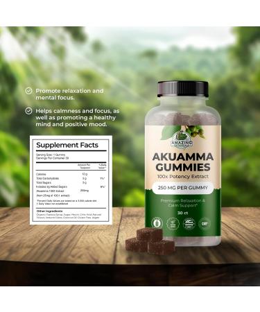 Amazing Botanicals Akuamma Gummies - High Potency Daily Wellness Gummy, Vegan, Non-GMO, Gluten-Free Herbal Supplement - 250MG Per Gummy with Natural Wild Berry Flavor (30 Count) 30 Count (Pack of 1) - Buy Online on GoSupps.com
