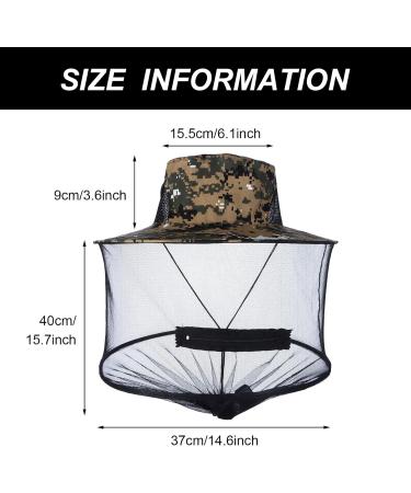 PINKXHY 4 Pieces Mosquito Head Mesh Mosquito Cap Net Hat Face Cover with Zipper Foldable Fly Protection Netting Hat for Fishing Hiking Gardening Green - Buy Online on GoSupps.com