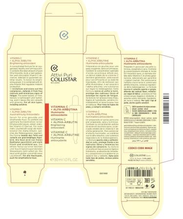 Collistar Attivi Puri Vitamin C Serum + Alpha Arbutin Drops | Anti-Ageing Moisturiser for Sensitive Skin | Silicone Alcohol & Dye-Free - 30 ml - Buy Online on GoSupps.com