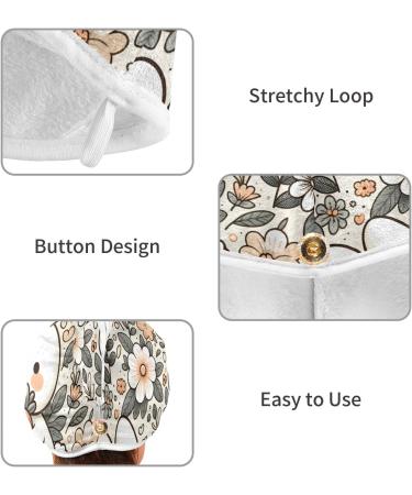 Super Absorbent Rabbit Carrot Hair Towel 2 Pack - Quick Dry Hair Turbans with Button Twisty Wrap for Women & Girls - International Shipping Available - Buy Online on GoSupps.com