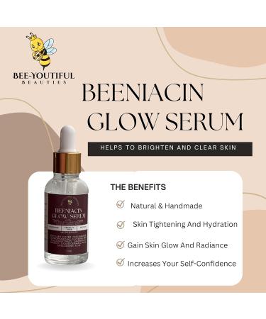 Beeniacin Glow Serum | Moisturizer & Hydrating Serum for Face | Brightening Skin Serum for Glowing Skin | For All Skin Types - 0.5 oz 0.5 Ounce (Pack of 1) - Buy Online on GoSupps.com