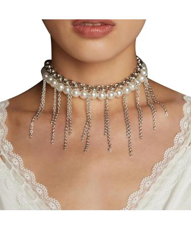 Vsilay Lianxue Vintage Imitation Pearl Necklace - Double Layer Clavicle Chain Fashion Jewelry for Women | Ship Worldwide - Buy Online on GoSupps.com