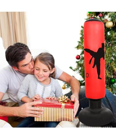 Kids Inflatable Boxing Bag Set with Air Pump and Gloves - 63 Inch | Practice Karate and Taekwondo with Instant Rebound - Buy Online on GoSupps.com