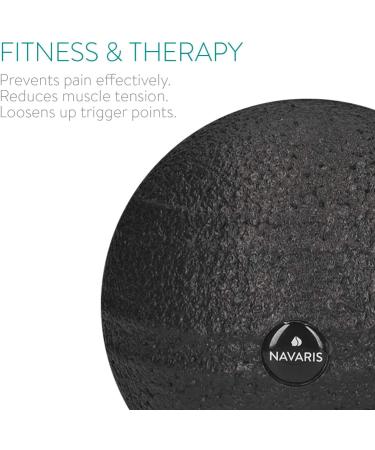 Navaris Peanut Duo Ball & Massage Ball Set - 1x Fascia Ball & 1x DuoBall for Neck Shoulder & Back Relief - Blue with Carry Bag - International Shipping Available - Buy Online on GoSupps.com