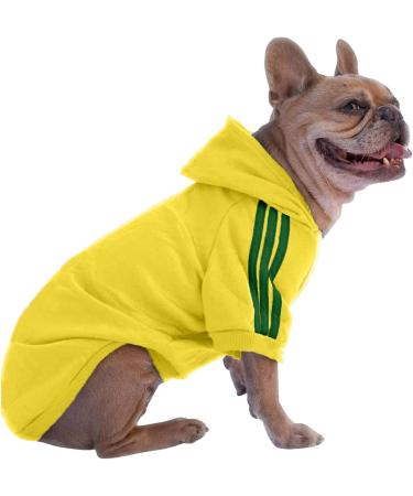 Ducomi Dog Sweater with Hood for All Breeds - Warm Soft Single-Colored Yellow Sweater for Pets & Puppies (Medium) - Buy Online on GoSupps.com