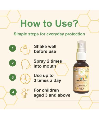 ottoman organic Kids Propolis Spray USDA Organic Certified 100% Alcohol-Free Formula Supports Throat and Respiratory Comfort Rich in Antioxidants 1.01 Fl Oz (Pack of 1) - Buy Online on GoSupps.com