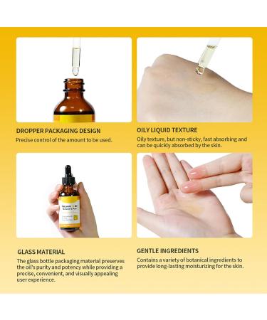 Aislor Vitamin E Oil 60ML Dry Skin Care Facial Hydration Moisturizer for Women Girls Hair and Hand Nourishment Black One Size One Size Black - Buy Online on GoSupps.com