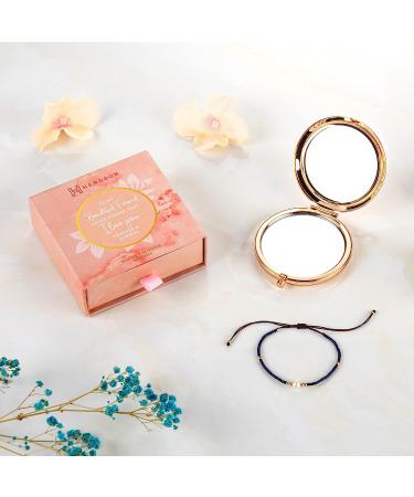 Sentimental Best Friend Birthday Gift - Friendship Gifts for BFF | Rose Gold Compact Mirror - Buy Online on GoSupps.com