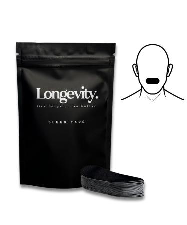Longevity Sleep Tape - Mouth Tape for Sleeping Snoring Aid Improved Nasal Breathing Strong But Gentle Adhesion (30 Strips)