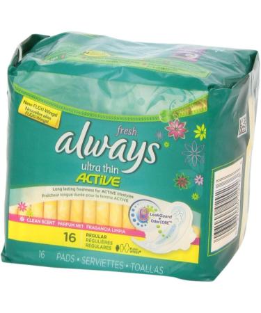 Always Ultra Thin Size 2 Super Pads With Wings Unscented 16 Count - Best Protection for Heavy Flow - Buy Online on GoSupps.com