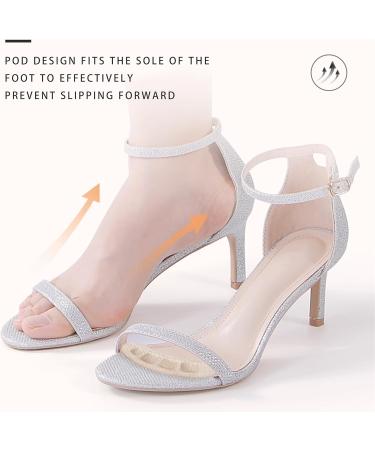 4 Pairs Ball of Foot Cushions | Gel Metatarsal Pads for Women | Non-Slip Forefoot Cushions for High Heels | Pain Relief Reusable Insole Cushions - Beige - Buy Online on GoSupps.com