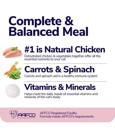 Miracle Vet Dehydrated Cat Food Topper - Chicken Vegetable Risotto - 58% Proteins - 15 oz - Buy Online on GoSupps.com