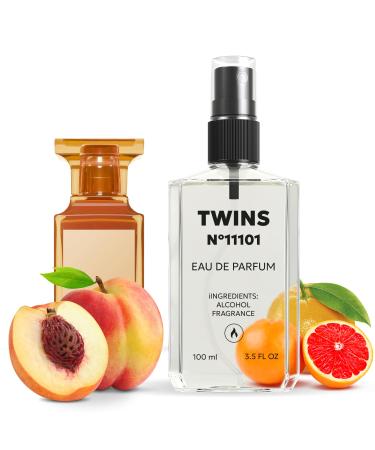 TWINS Impression of Bitter Peach | Unisex Perfume for Women and Men Eau de Parfum | No.11101 | 3.4 Fl Oz / 100 ml TF Bitter Peach Impression