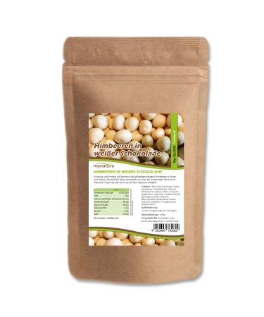 mynatura Mynatura Raspberries Freezer Dried in White Chocolate I Raspberry I Wrapped in Chocolate Cereal Snack Raspberry I Sweet Bag (3 x 1000 g)