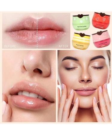 4 PCS Bee Lip Balm Lip Mask Honey Pot Valentines Day Gifts Honey & Strawberry & Watermelon & Apple Lime Lip Sleeping Mask Propolis Moisturizing Lip Balm with Stick Galentines Day Gifts Party Favors - Buy Online on GoSupps.com