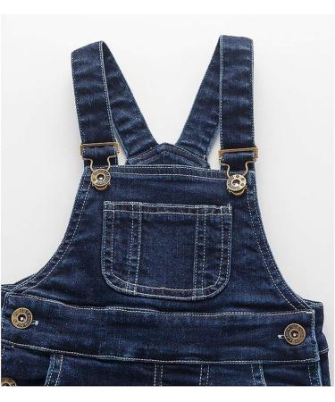 KIDSCOOL SPACE Baby & Little Boys/Girls Water Washed Ripped Denim Overalls | 3-4 Years | Blue-2081 - Buy Online on GoSupps.com