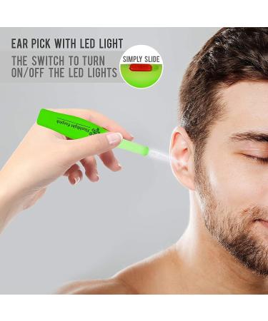 Lighted Ear Curette Earwax Spoon Safe Ear Wax Removal Tool Kit with LED Light for Adults and Children Random Colors - Buy Online on GoSupps.com