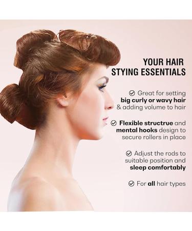 Yeria Heatless Curls Band - 3 Pieces Overnight Curly Winder for All Hair Types | Burgundy | No Heat Effortless Curls - Buy Online on GoSupps.com