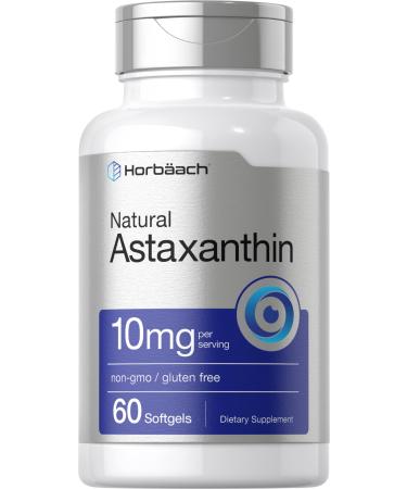 Astaxanthin 10mg | 60 Softgels | Non-GMO, Gluten Free Supplement | by Horbaach
