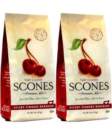 English Scone Mix Tart Cherries by Sticky Fingers Bakeries Easy to Make English Scones Fresh Baked Makes 12 Scones (2pk) 1 Pound (Pack of 2)