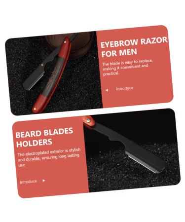 Minkissy Foldable Razor Manual Beard Shaver & Rustproof Steel Knife Holder for Mustache & Beard Styling - Buy Online on GoSupps.com