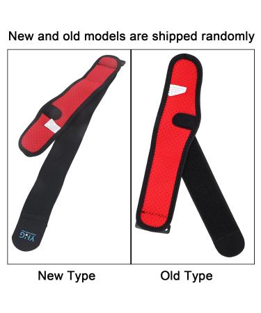YHG Wrist Strap & Arm Elbow Support Bandage - Adjustable Red & Black Forearm Compression for Men & Women - 10CM Stretchable Black Elastic - Buy Online on GoSupps.com