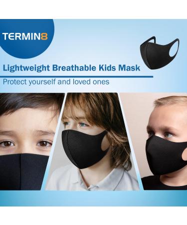 Buy Termin8 Face Cover for Children - Unisex Black Mask 1 Piece | International Shipping Available - Buy Online on GoSupps.com