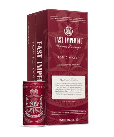 East Imperial Premium Tonic Water, Cans, No Artificial Sweeteners, Flavorings or Preservatives, 6.1 Fl Oz (Pack of 10)