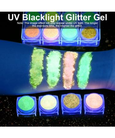  AOOWU 12 Colors Luminous Glitter Gel Chunky Glitter Makeup for Face Hair Body Cheeks and Nails Beautiful Sparkling Decoration Powder for Festival Party - Buy Online on GoSupps.com