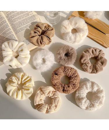 7 pieces Hair Scrunchies Set Solid Color Elastic Bands for Frizz Prevention and Stylish Hair Ties Accessories for Women and Girls - Buy Online on GoSupps.com