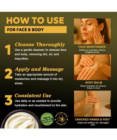 Beef Tallow for Skin Face Lips & Body - 100% Organic Grass-fed Whipped Tallow and Honey Balm - Perfect Moisturizer Cream for Dry Cracked Sensitive or Delicate Skin (4.23Oz) - Buy Online on GoSupps.com