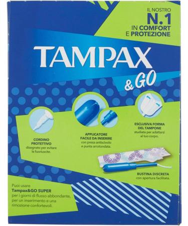 Buy Tampax & Go Super Tampons - 18 Pieces Pack - Fast International Shipping - Buy Online on GoSupps.com
