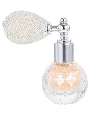 LALAFINA 1pc Body Air Bag Powder Cosmetic Sequins Body Powder Sprayer Dusting Powder Eyeshadow Powder Spray Hair Glitter Spray Body Shimmer Powder Highlighter Decor Miss Makeup Decorate Champagne gold 7x5.5cm