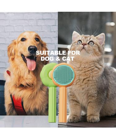 Buy ABSOB Self-Cleaning Pet Brush | Dog & Cat Hair Remover - Green Combo for All Coat Types - Buy Online on GoSupps.com