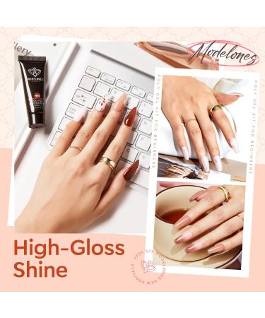 Modelones Poly Gel Nail Kit - 20 Colors with Nail Lamp & Art Tools | Complete Starter Set for Perfect Nail Extensions - Gift Idea for Women - Buy Online on GoSupps.com