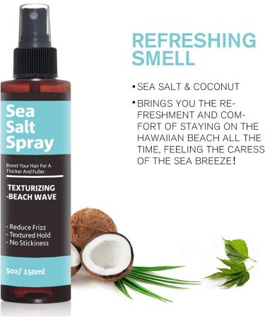 Sonew Sea Salt Spray for Hair Men Nourishing Hair Care Styling Spray Easy to Clean Sea Salt Texture Spray Add Volume and Texture Beach 150ml - Buy Online on GoSupps.com