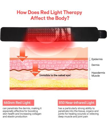 Holsn Red Light Therapy Belt for Body - Infrared LED Device for Leg, Knee, Back, Waist, Shoulder Pain Relief - Buy Online on GoSupps.com