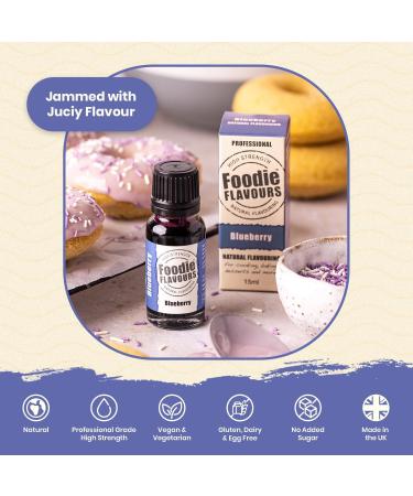 Foodie Flavours Blueberry 15ml - Natural Blueberry Flavouring (Pack of 1) - Buy Online on GoSupps.com