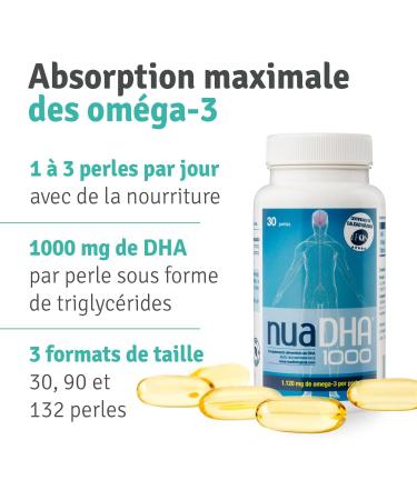  Nua Nua Biological NuaDHA 1000 Omega-3 DHA 1000 mg Purified Fish Oil Triglyceride Form IFOS Certified 30 Capsules - Buy Online on GoSupps.com