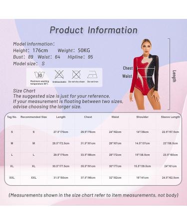 Women's Ballet Dance Leotard | Turtleneck Long Sleeve Rhinestone Bodysuit | Black&White - Small | Yeahdor - Buy Online on GoSupps.com