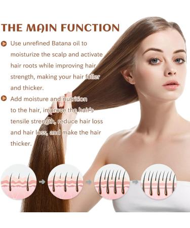 Batana Oil Batana Oil Hair Treat 100% Natural Organic Batana Oil for Healthy Hair Hair Growth Conditioner Hair Smoothing Conditioner For Damage Protective Moisture Recovery (1PC) - Buy Online on GoSupps.com