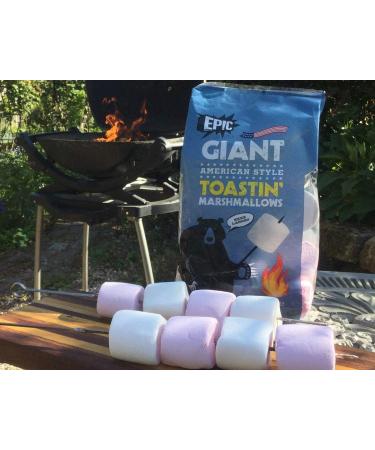 Epic Snax Co. American Style Giant Toastin' Marshmallows | 400g (Pack of 2) | Perfect for Barbeque Bonfire Roast and Halloween | Gluten Free | Delicious Pillowy Hunks - Buy Online on GoSupps.com