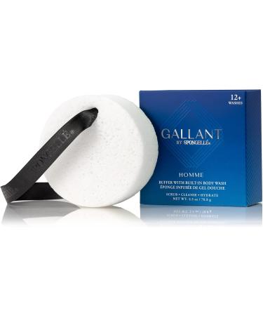 SPONGELL Men's Homme Collection Body Wash Infused Mini Buffer Gallant - Blue - Buy Online on GoSupps.com