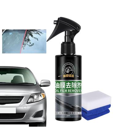 Car Glass Oil Film Cleaner Spray | Auto Windshield Cleaner Glass Cleaner for Cars Polish Glass Cleaner Spray Auto Glass Cleaning to Clean Bird Droppings and Restore Glass Clarity