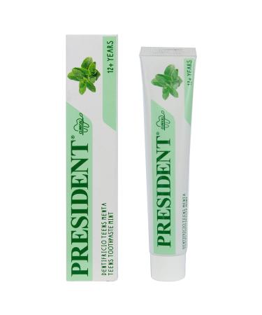 President President Toothpaste Teens 12+ Mint Flavor. Protects against cavities strengthens teeth and helps protect and maintain healthy gums. Paraben-free SLS-free allergen-free and PEG-free. RDA 50 ml