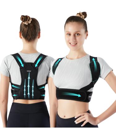 Safejoy back straight posture correction back women and men back belt straightened owner shoulder strap posture correction back trainer back support xl